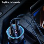 USAMS Car Charger 1xUSB + 1xUSB-C C26 95W (only head) Fast Charge black CC146TC01 (US-CC146) - imagine 5