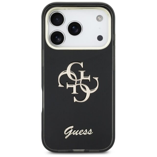 Etui Guess IML 4G Script Metal do iPhone  17 Pro czarny - imagine 3