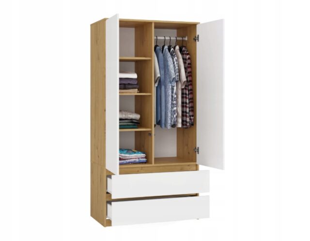 MALWA SS-90 wardrobe  artisan oak/white - imagine 3