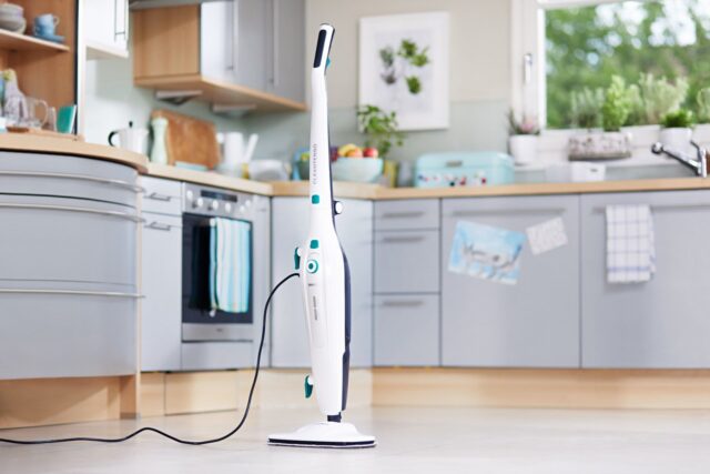 LEIFHEIT CleanTenso Upright steam cleaner 0.55 L 1200 W Blue  White - imagine 7