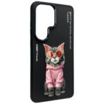 Etui Nimmy Glasses Cool Cat do Samsung    Galaxy S26 Ultra czarny - imagine 3