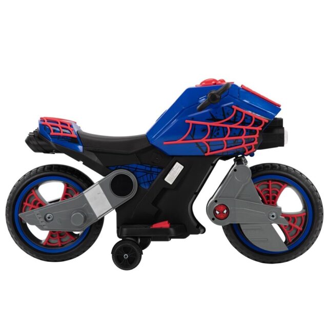 Children's electric ride-on Spider-Man Huffy motorbike 17345W - imagine 3