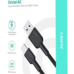AUKEY CB-NAC2 USB-C Type-C Power Delivery PD 60W 3A 1.8m Nylon Black