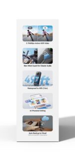 Insta360 X5 Bundle action sports camera 72 MP 8K Ultra HD 25.4 / 1.28 mm (1 / 1.28 ) Wi-Fi 200 g - imagine 4