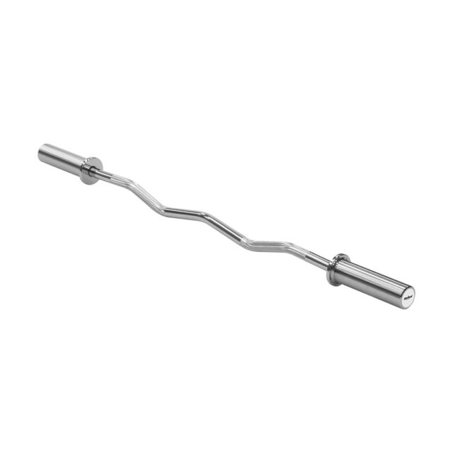REBEL ACTIVE Olympic curl bar 50mm  Olympic barbell 120cm 6kg - imagine 2