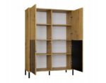 KAMARO 4DK SLIM/GŁ OAK ARTISAN DISPLAY CABINET - imagine 6
