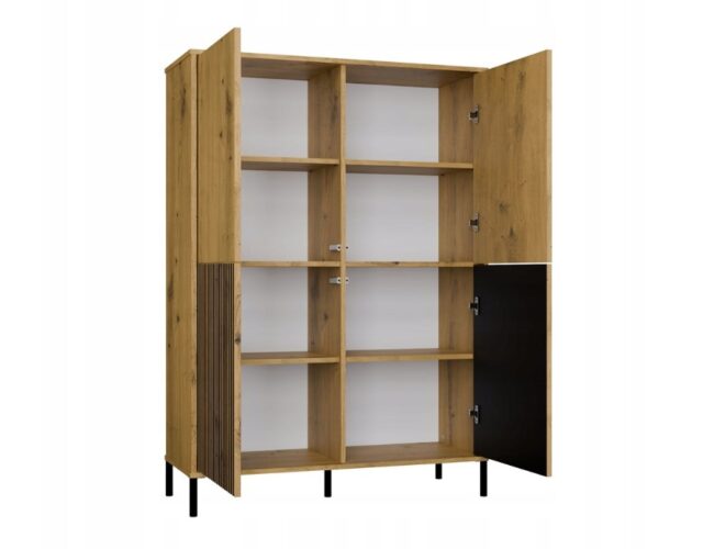 KAMARO 4DK SLIM/GŁ OAK ARTISAN DISPLAY CABINET - imagine 6