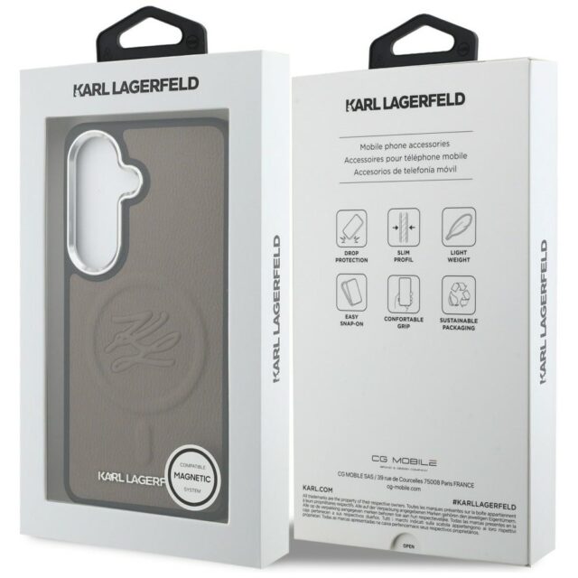 Case Karl Lagerfeld Embossed Ring        Initials MagSafe for Samsung Galaxy S26 Plus brown - imagine 8