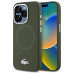 Lacoste LCHMP15XSMAB iPhone 15 Pro Max 6.7" khaki hardcase Silicone Croco Logo MagSafe