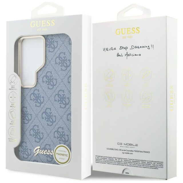 Case Guess 4G Script MagSafe for Samsung  Galaxy S26 Ultra blue - imagine 8