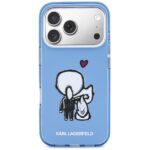 Etui Karl Lagerfeld Karl & Choupette      Back MagSafe do iPhone 17 Pro niebieski - imagine 3