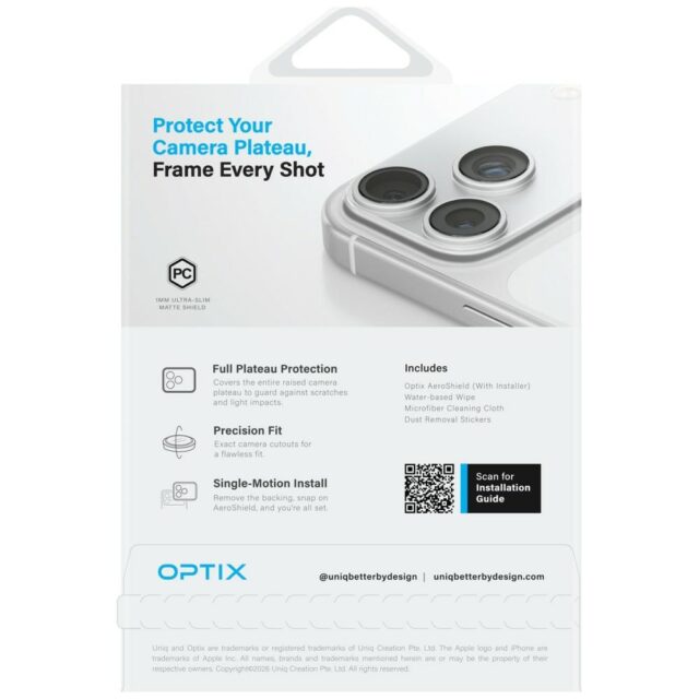 UNIQ Optix Aeroshield Camera Module Protector for iPhone 17 Pro Max transparent - imagine 8