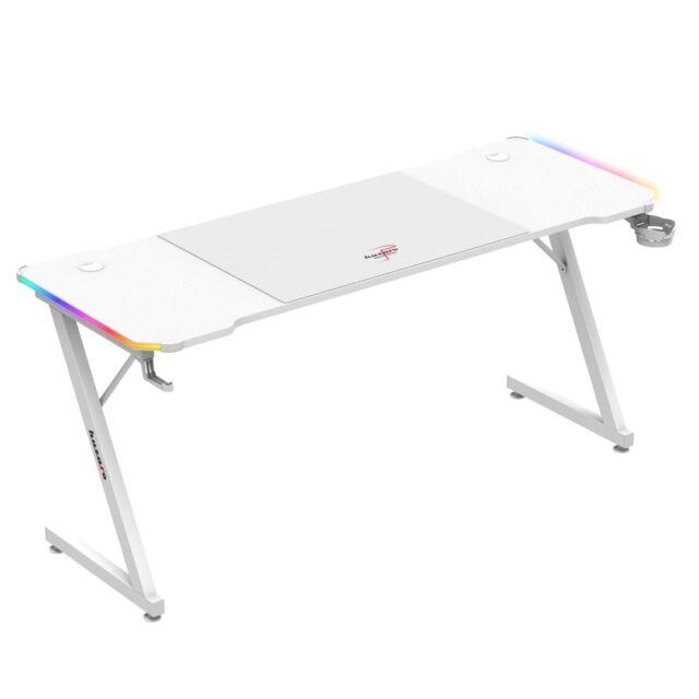 Huzaro Hero 4.8 White RGB - gaming desk - imagine 4