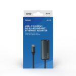 SAVIO Adapter USB-C 3.1 Gen.1 (M) to RJ-45 Gigabit Ethernet (F)  1000 Mbps  AK-56  grey - imagine 4