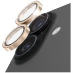 Tempered glass lens protector PanzerGlass  Hoops Glitter for iPhone 17 / 16 / 16 Plus gold - imagine 2