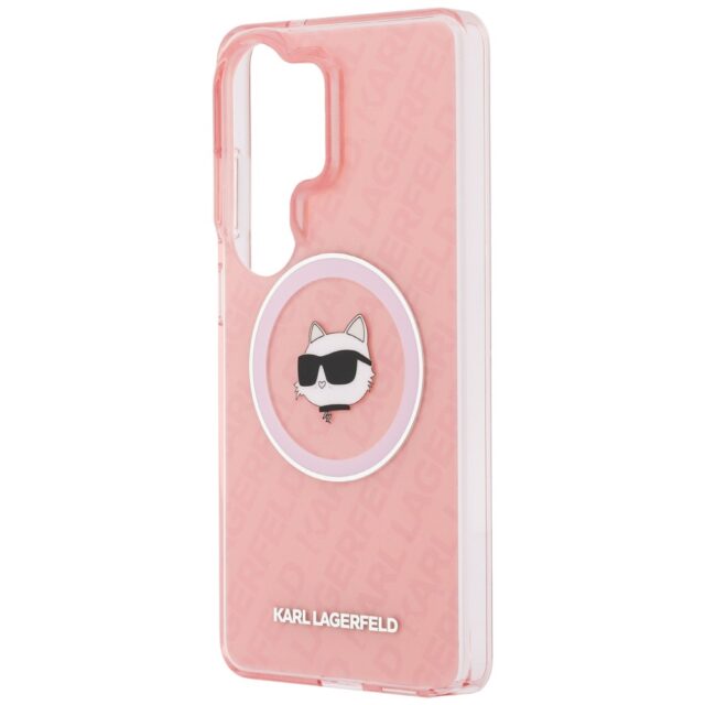 Case Karl Lagerfeld IML Repeated         Choupette MagSafe for Samsung Galaxy S26 Ultra pink - imagine 6