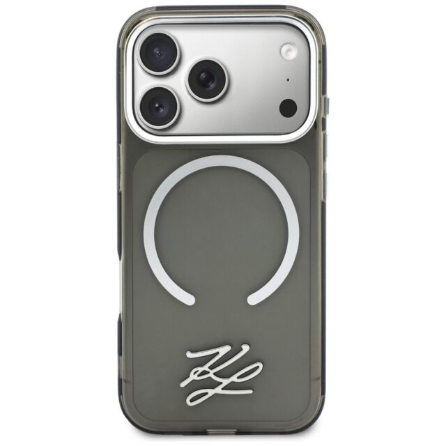 Etui Karl Lagerfeld IML KL Script Logo    MagSafe do iPhone 17 Pro czarny - imagine 3