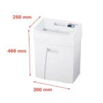 HSM Pure 220 paper shredder Particle-cut shredding 22.5 cm White - imagine 5