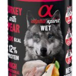 ALPHA SPIRIT WET Turkey with pear - wet dog food - 400g