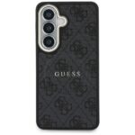 Guess PU Leather 4G Gold Frame Magnetic Zadní Kryt pro Samsung Galaxy S26 Black - imagine 4