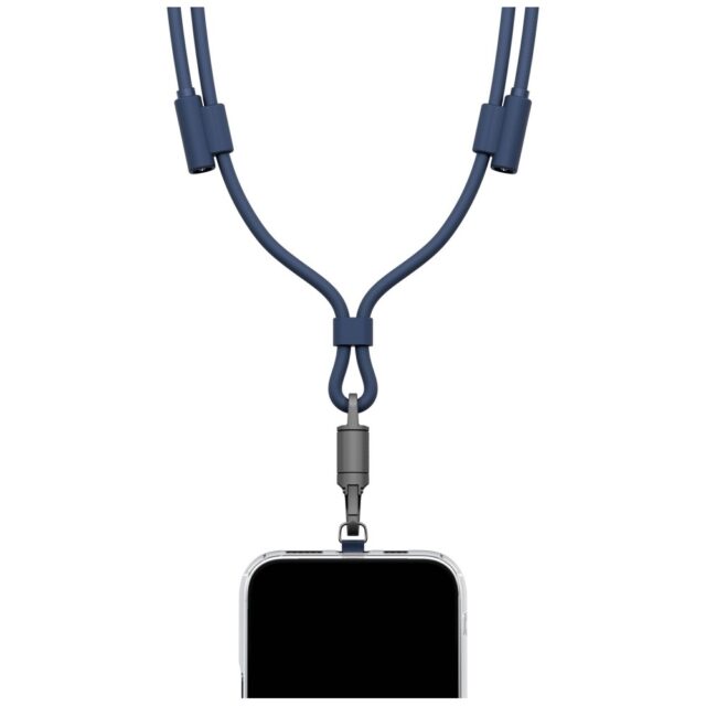 ENERGEA Lasso Lanyard Cable USB-C Phone Lanyard - USB-C 1.5m 240W Blue - imagine 2