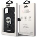 Karl Lagerfeld KLHCP14SSAKHPKK iPhone 14/ 15 / 13 6.1" black Saffiano Monogram Ikonik - imagine 8