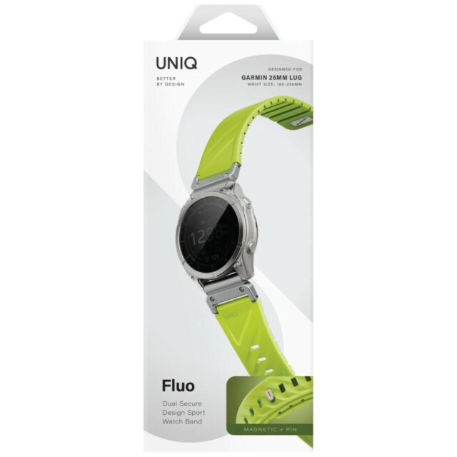 UNIQ Fluo Strap for Garmin 26mm Lime - imagine 6