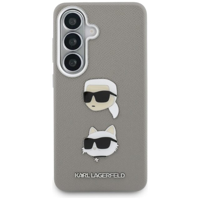 Case Karl Lagerfeld Saffiano Double      Heads Metal for Samsung Galaxy S26 silver - imagine 3