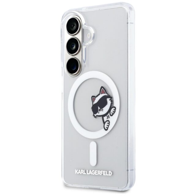 Case Karl Lagerfeld IML Peekaboo         Choupette MagSafe for Samsung Galaxy S26 Plus transparent - imagine 3