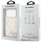 Etui Karl Lagerfeld IML KL Script Logo    MagSafe do iPhone 17 Pro różowy - imagine 8