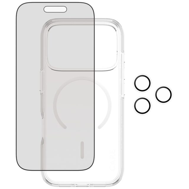 Zestaw ochronny CARE by PanzerGlass      Flagship Privacy 3w1 Etui+Szkło Prywatyzujące+Lens do iPhon - imagine 3