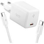 Wall charger Spigen Essential EE451EU 45W USB-C + cable USB-C/USB-C white
