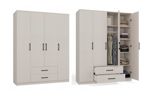 ROMANA wardrobe 160x205 Cashmere without mirror - imagine 5