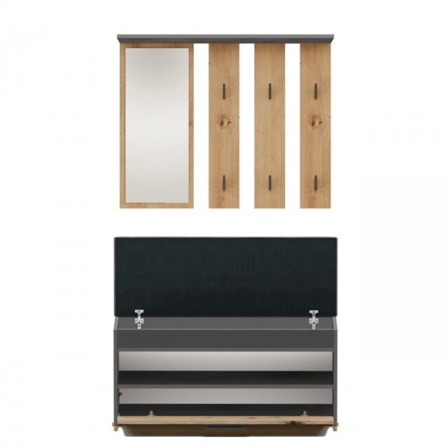 Topeshop GAR PARMA ANT/ART entryway cabinet - imagine 6