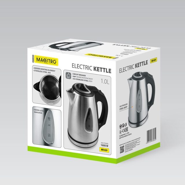 Electric kettle MAESTRO MR-029NEW 1l Stainless steel 1600 W - imagine 6
