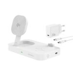 4smarts Ład. indukcyjna QI2 Trident 2w1  + USB-C + ładowarka sieciowa 30W biała/white 540998 - imagine 2
