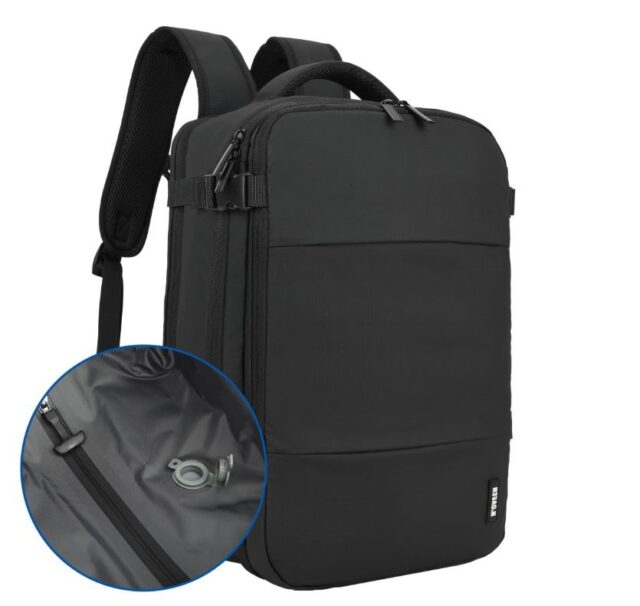 NOVEEN CTB500 Black 40x20x25 Travel Cabin Backpack with Pump - imagine 2
