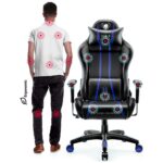Gaming chair Diablo Chairs X-One 2.0 Normal Size black-blue - imagine 6
