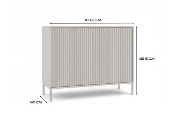 KAMARO 2D SLIM chest of drawers  cashmere colour - imagine 3