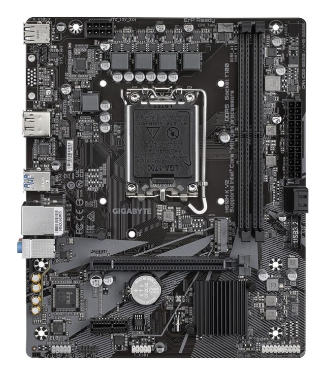 Gigabyte H610M K V2 | Processor family Intel | Processor socket LGA1700 | DDR5 | Supported hard disk drive interfaces M.2  SATA | Number of SATA connectors 2 - imagine 2