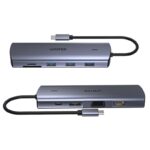 UNITEK HUB USB-C 9IN1 HDMI  VGA  SD  RJ45  PD 100W - imagine 3