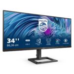Philips E Line 346E2LAE/00 computer monitor 86.4 cm (34 ) 3440 x 1440 pixels Wide Quad HD LCD Black - imagine 2