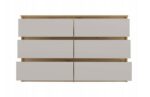 M6 MALWA CHEST OF DRAWERS 120CM 6 DRAWERS COLOUR ARTISAN OAK/CASHMERE - imagine 4