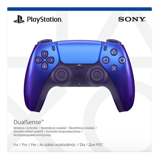 Wireless controller Sony PlayStation 5 DualSense gamepad Chrome Indigo V2 - imagine 5