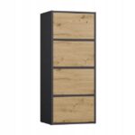 ALMA CHEST OF DRAWERS  ANTHRACITE/ARTISAN OAK