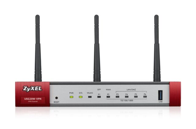 Zyxel USG20W-VPN-EU0101F wireless router Gigabit Ethernet Dual-band (2.4 GHz / 5 GHz) Grey  Red - imagine 3