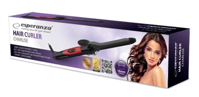 Esperanza EBL003 Curling iron Warm Black Pink 1.7 m - imagine 2
