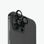 UNIQ Optix Aluminum Camera Lens Protector iPhone 15 Pro 6.1" midnight black camera lens glass