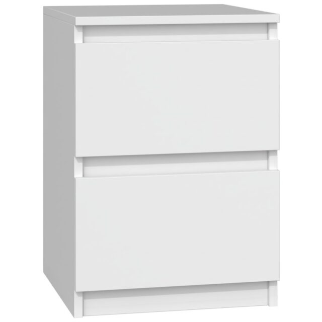 Topeshop M2 BIEL nightstand/bedside table 2 drawer(s) White - imagine 4