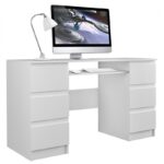 Topeshop KUBA BIEL MAT computer desk White - imagine 2